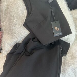 Sincerely Jules Black Wide Leg Pants Suit